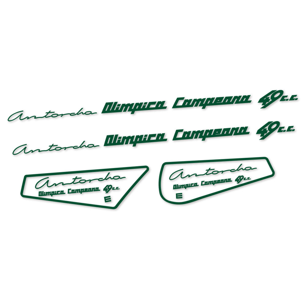 Stickers for Derbi Antorcha moto antigua, Frame vinyl decals - Dark Green