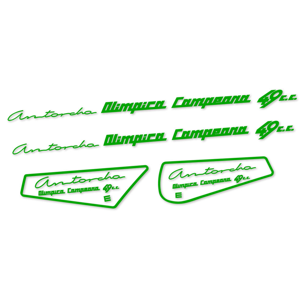 Stickers for Derbi Antorcha moto antigua, Frame vinyl decals - Green
