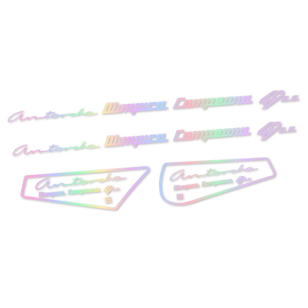 Stickers for Derbi Antorcha moto antigua, Frame vinyl decals - Hollographic