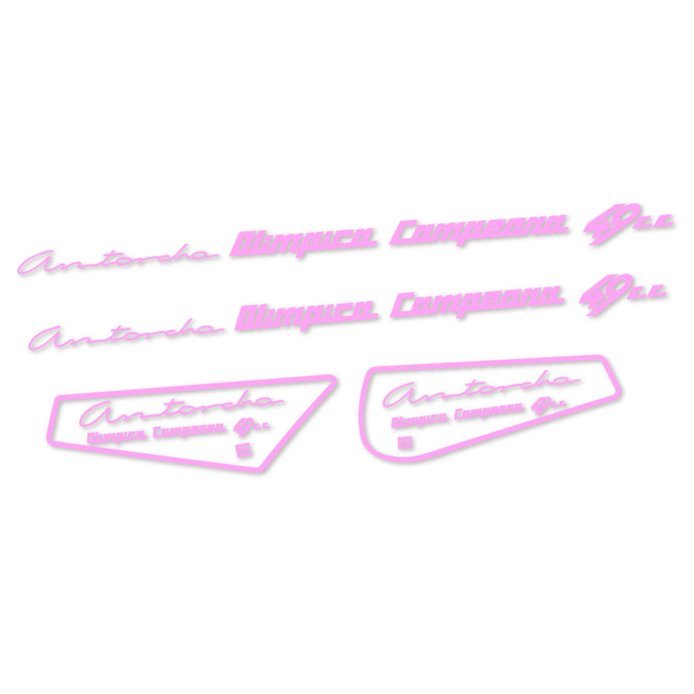 Stickers for Derbi Antorcha moto antigua, Frame vinyl decals - Light Lilac