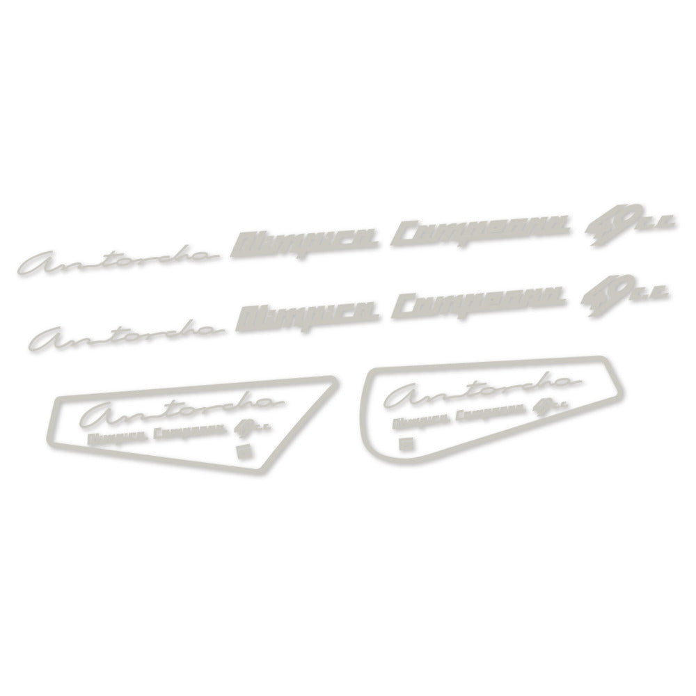 Stickers for Derbi Antorcha moto antigua, Frame vinyl decals - Light Grey