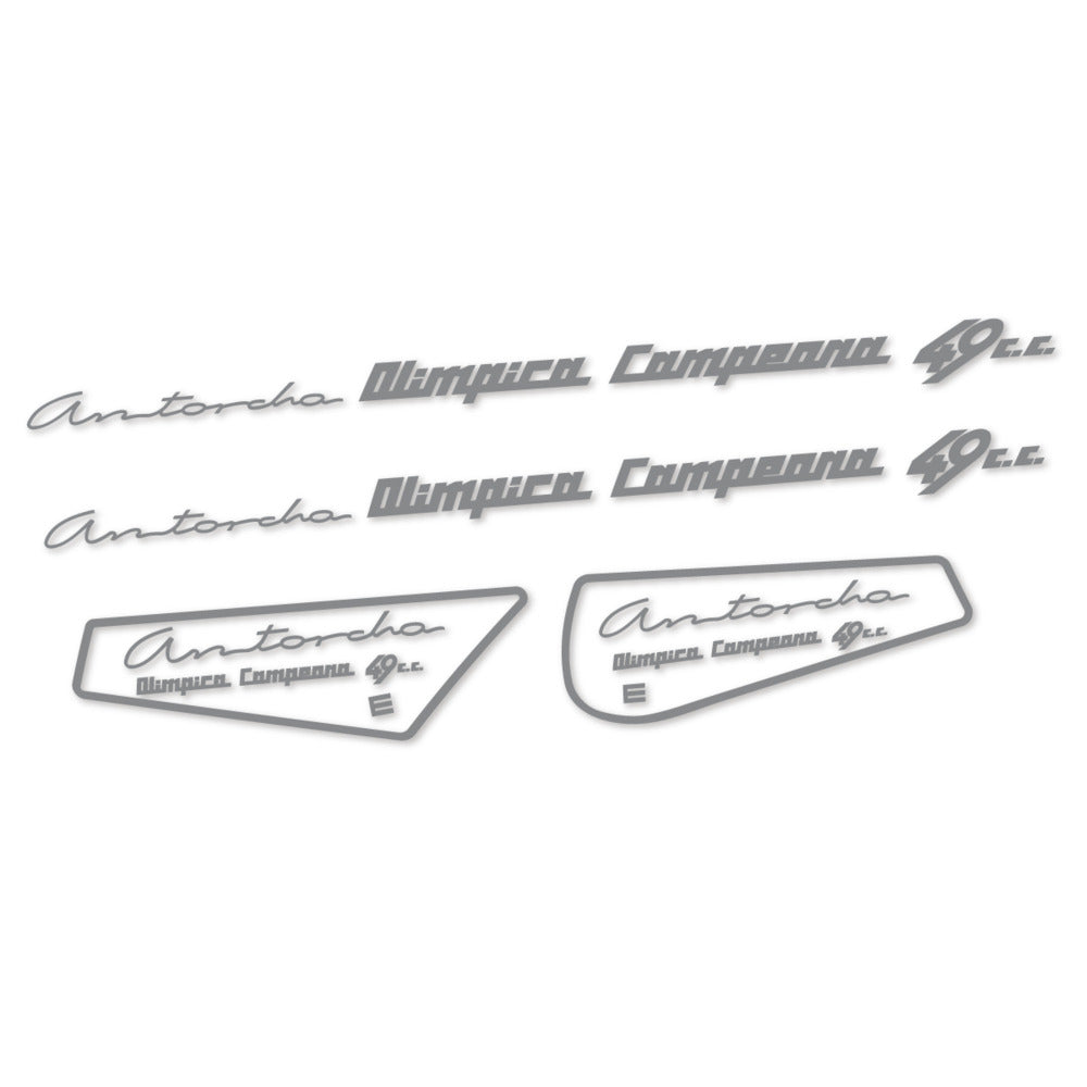 Stickers for Derbi Antorcha moto antigua, Frame vinyl decals - Traffic Grey