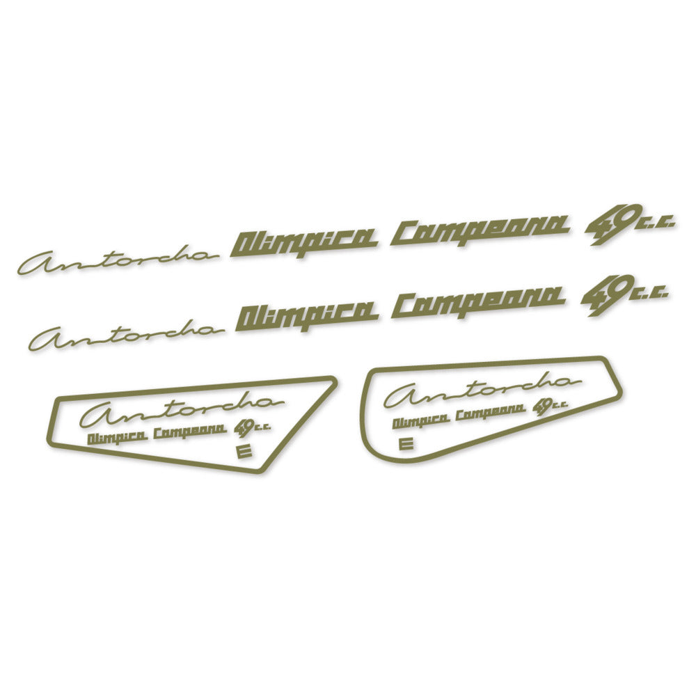 Stickers for Derbi Antorcha moto antigua, Frame vinyl decals - Khaki