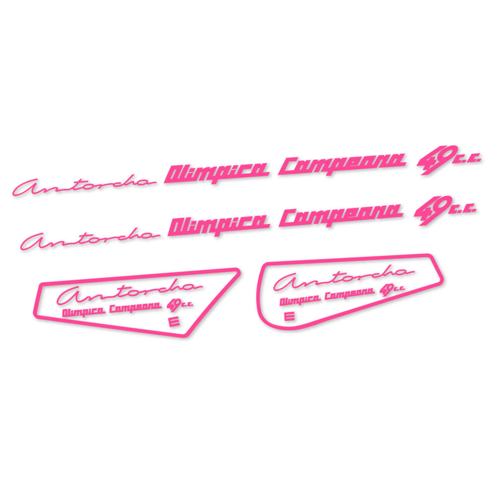 Stickers for Derbi Antorcha moto antigua, Frame vinyl decals - Bubblegum Pink
