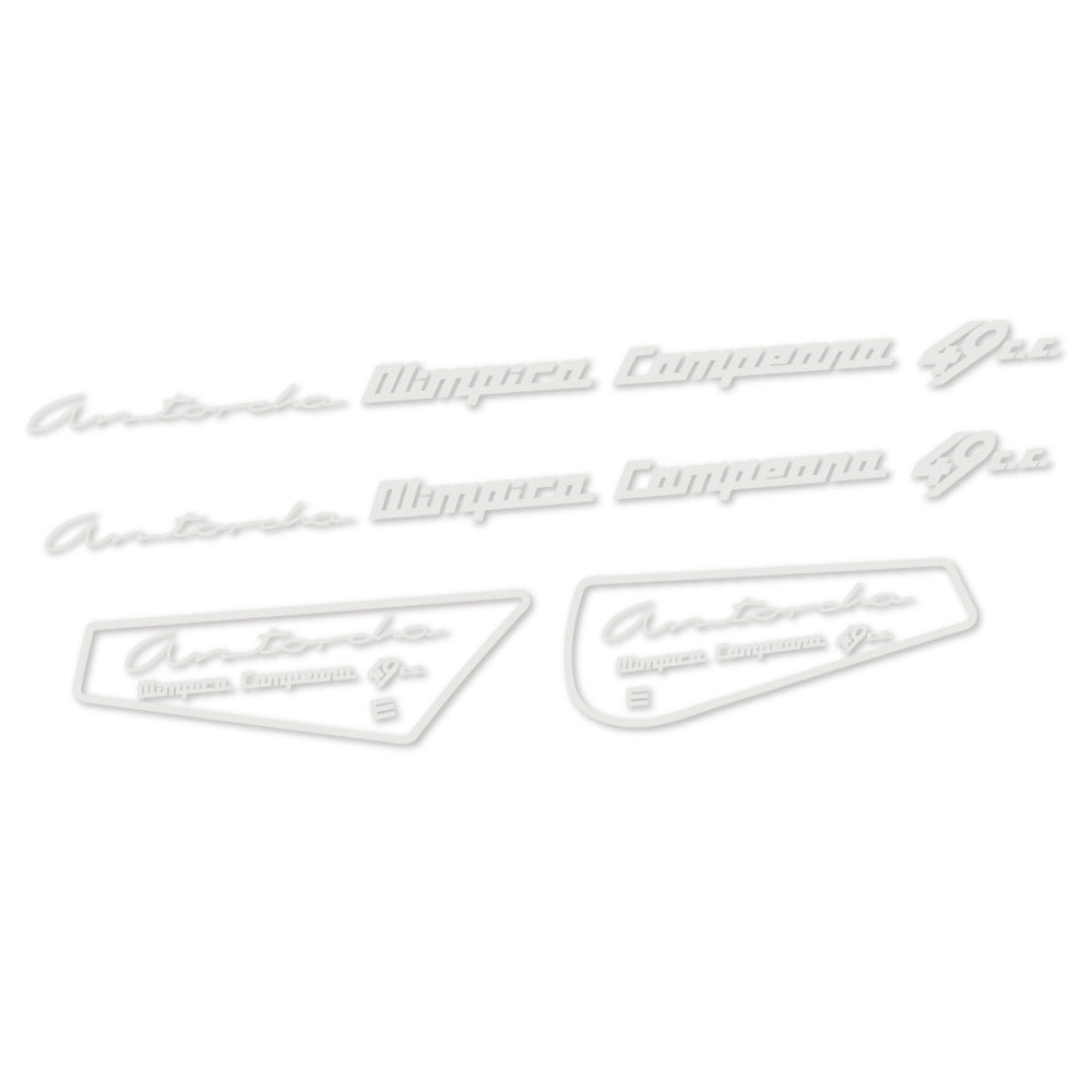 Stickers for Derbi Antorcha moto antigua, Frame vinyl decals - Pearl Grey