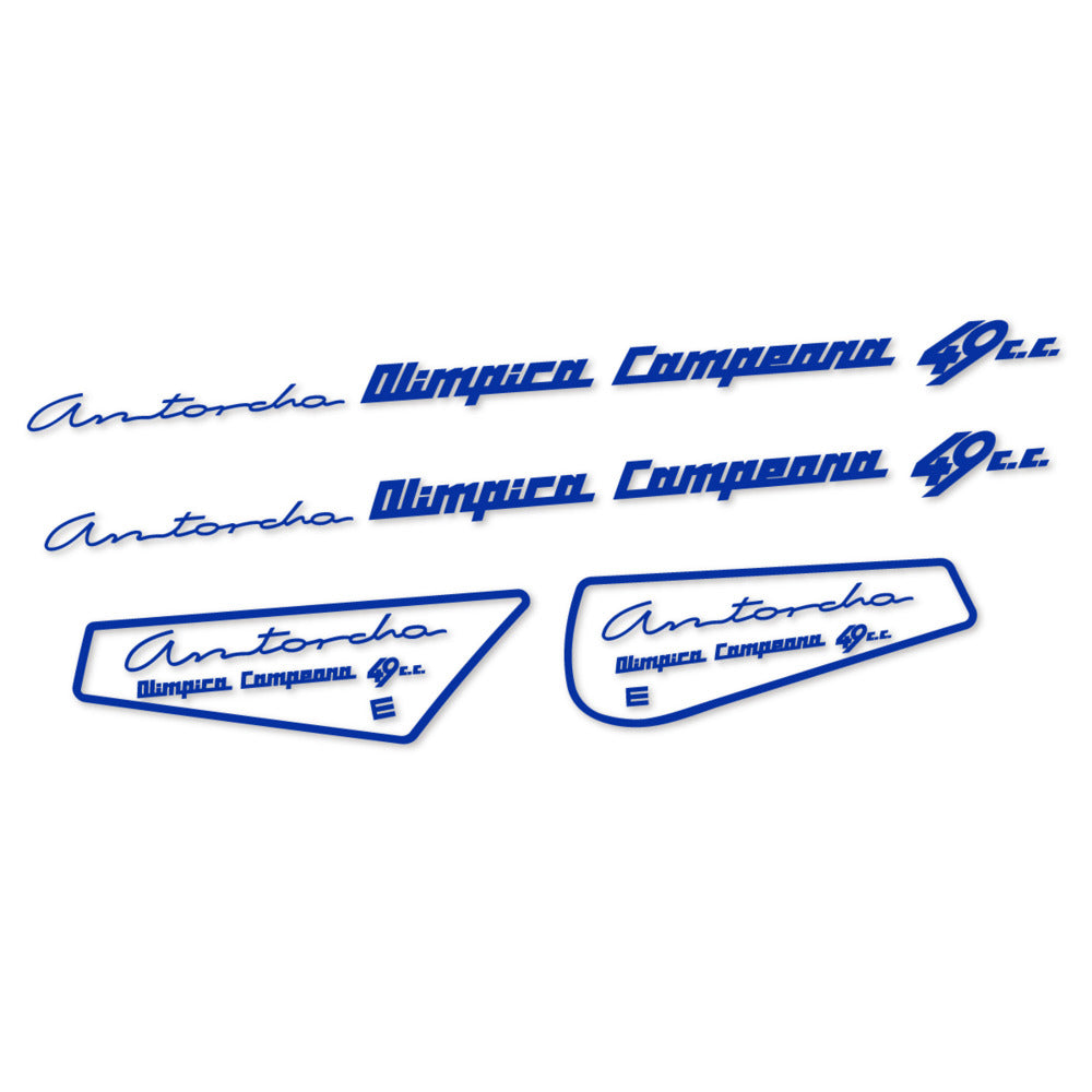 Stickers for Derbi Antorcha moto antigua, Frame vinyl decals - Ultramarine Blue