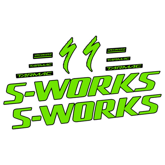 Stickers for Specialized S-Works Tarmac, Frame vinyl decals - Apple Green