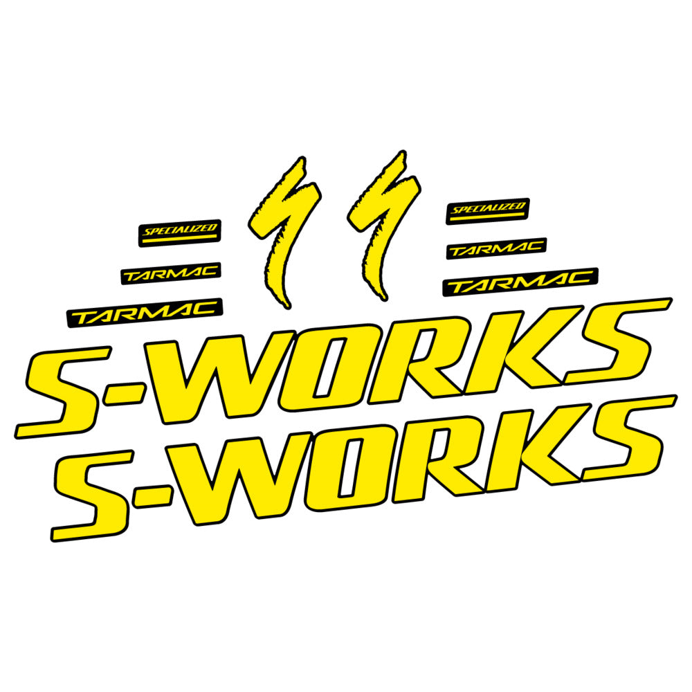 Stickers for Specialized S-Works Tarmac, Frame vinyl decals - Yellow