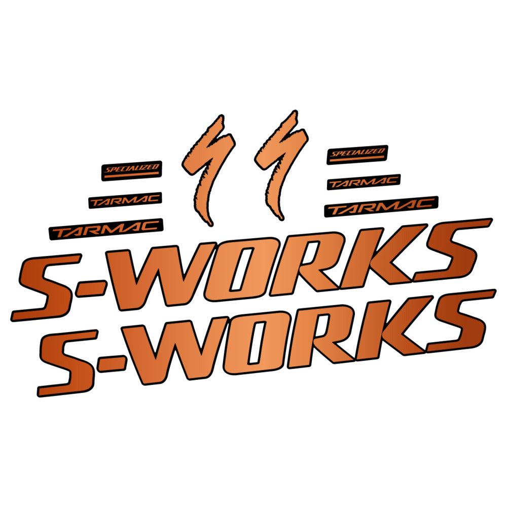 Stickers for Specialized S-Works Tarmac, Frame vinyl decals - Bronze