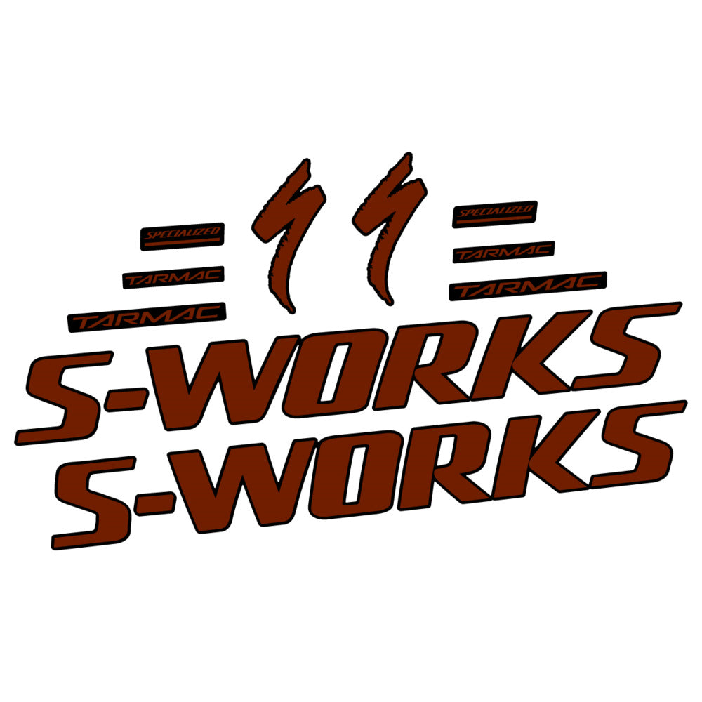 Stickers for Specialized S-Works Tarmac, Frame vinyl decals - Brown