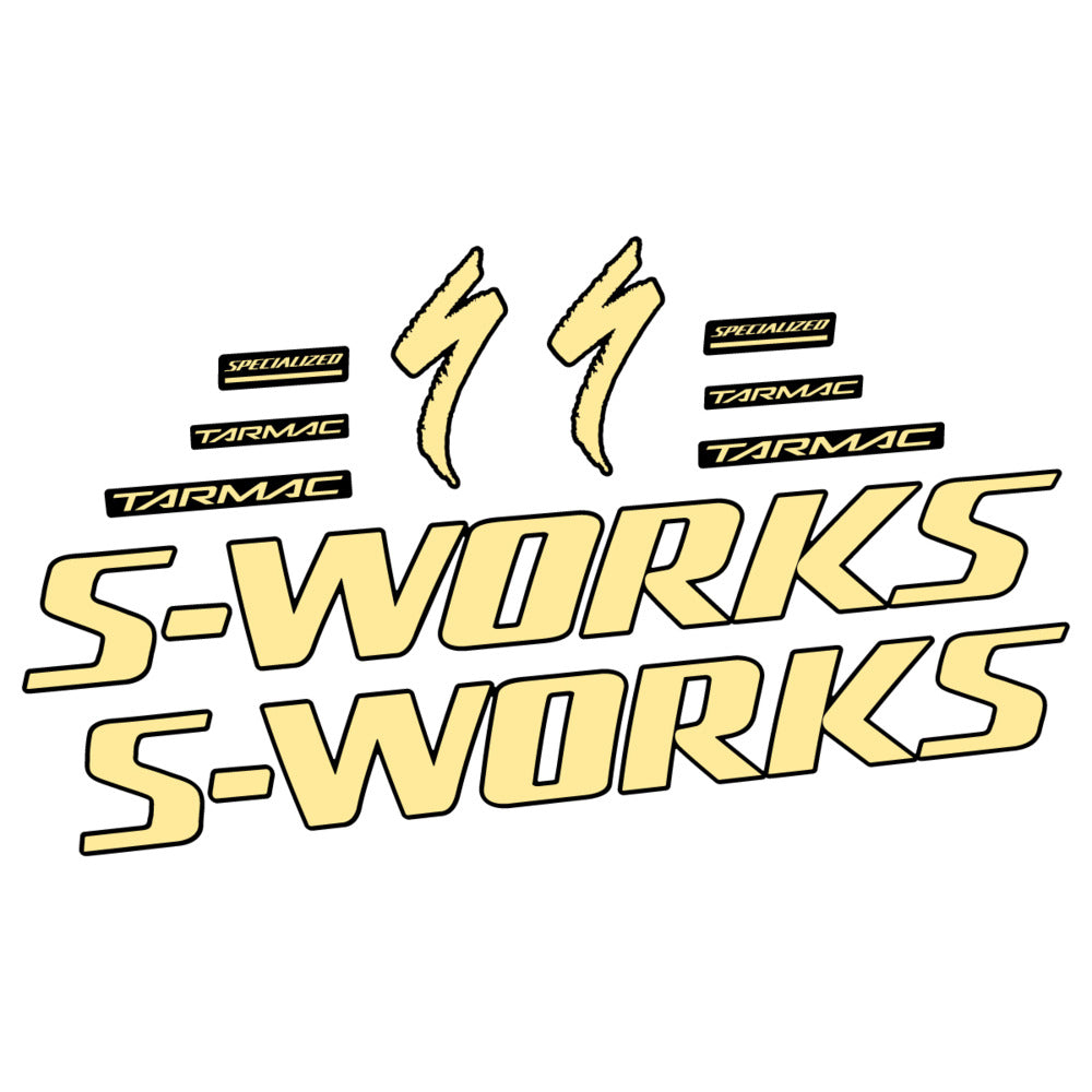 Stickers for Specialized S-Works Tarmac, Frame vinyl decals - Cream
