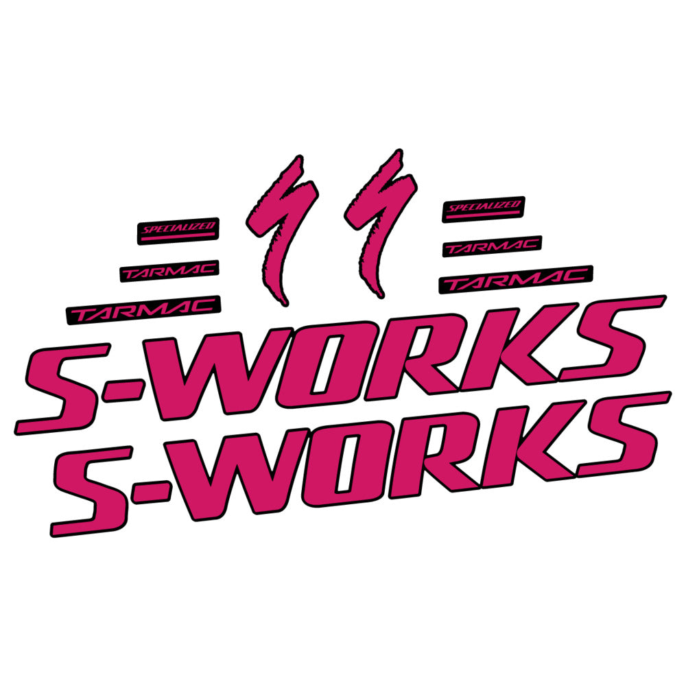 Stickers for Specialized S-Works Tarmac, Frame vinyl decals - Dark Pink