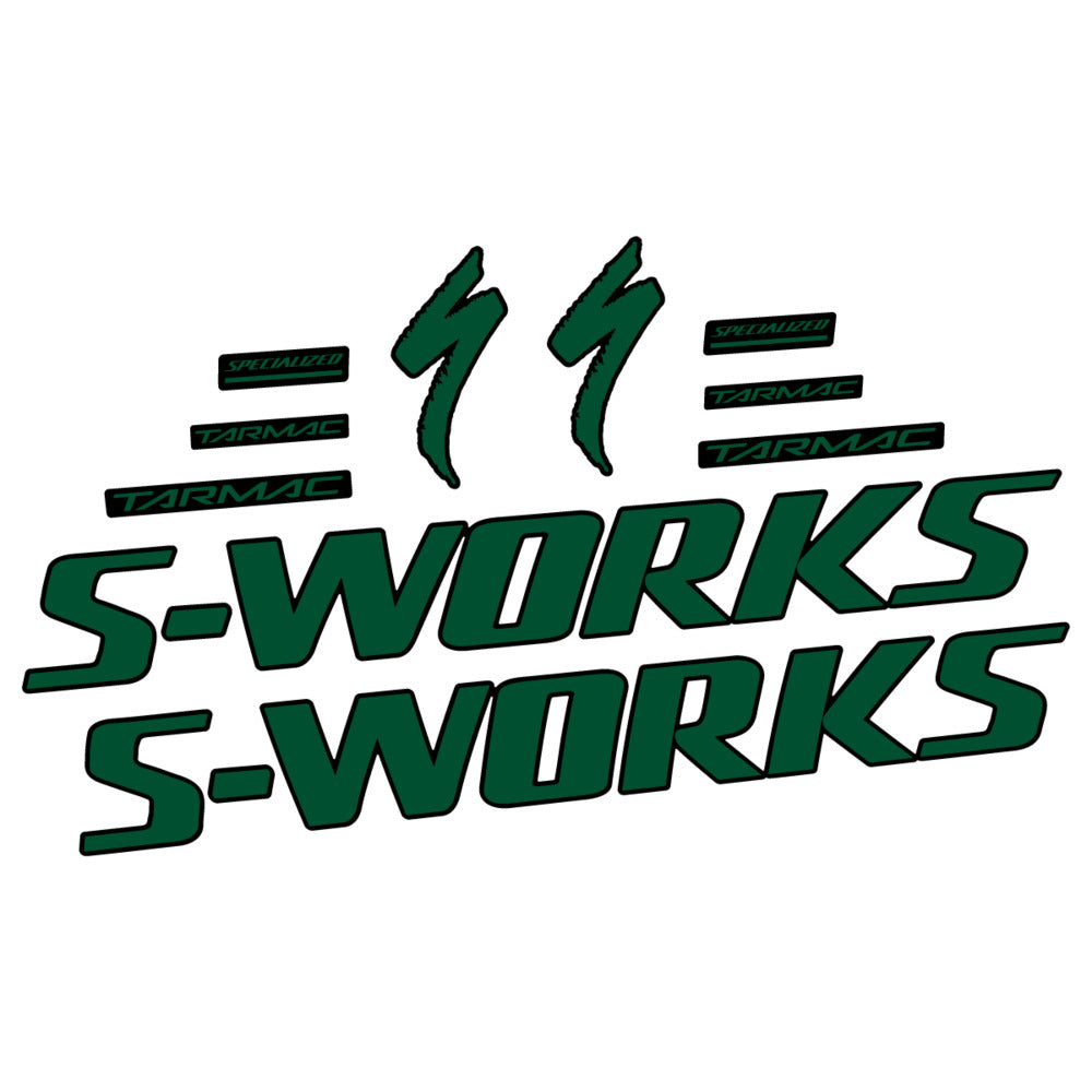Stickers for Specialized S-Works Tarmac, Frame vinyl decals - Dark Green