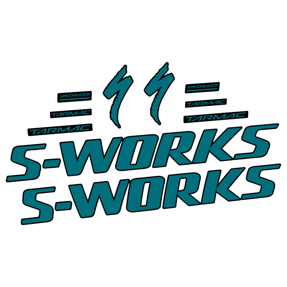 Stickers for Specialized S-Works Tarmac, Frame vinyl decals - Dark Turquoise