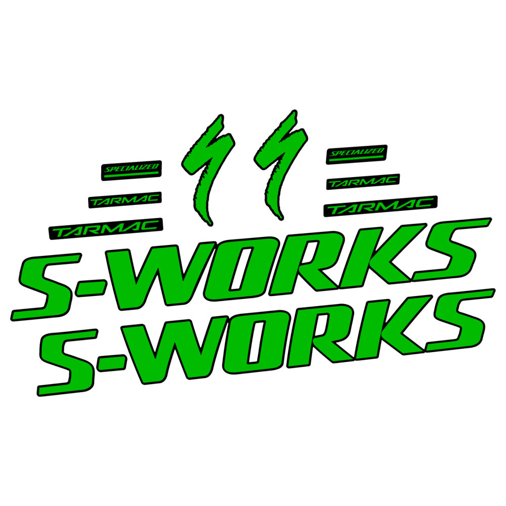 Stickers for Specialized S-Works Tarmac, Frame vinyl decals - Grass Green