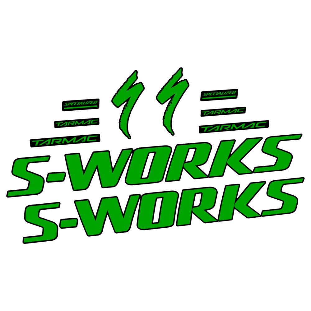 Stickers for Specialized S-Works Tarmac, Frame vinyl decals - Green