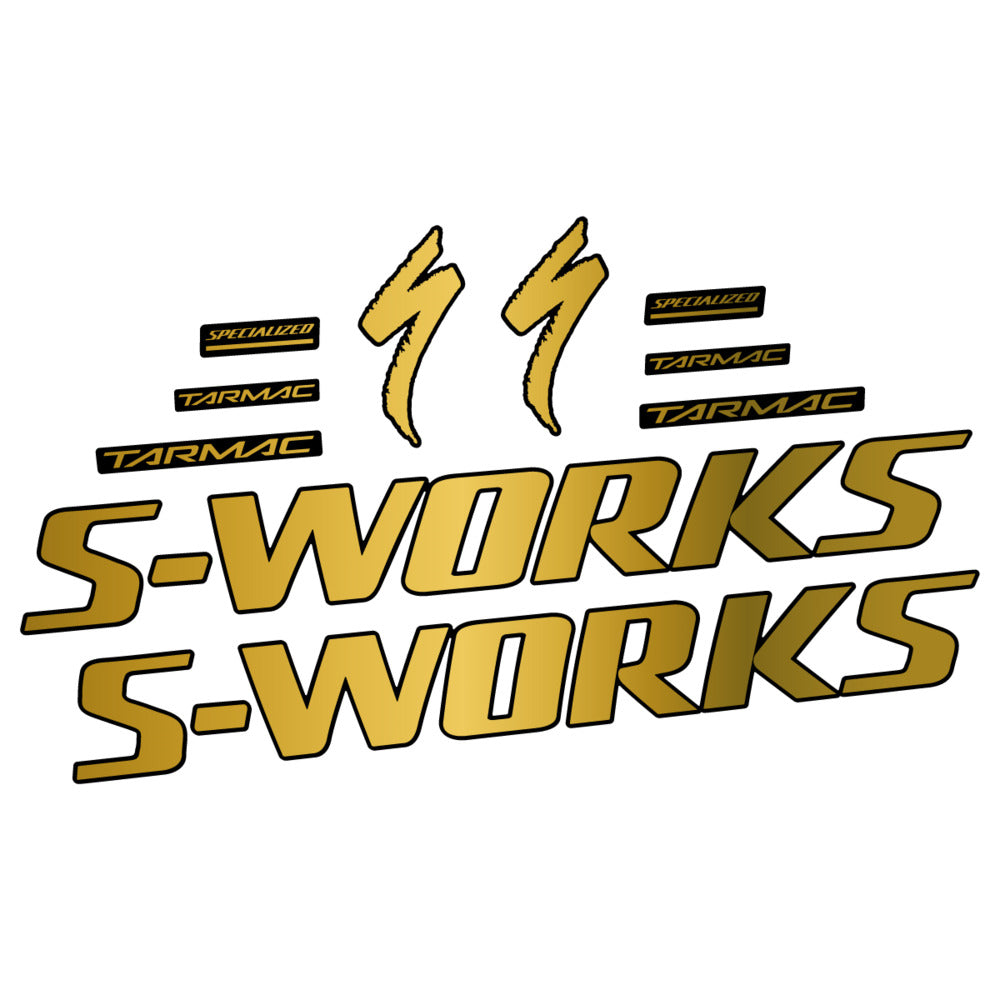 Stickers for Specialized S-Works Tarmac, Frame vinyl decals - Gold