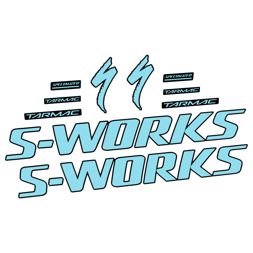 Stickers for Specialized S-Works Tarmac, Frame vinyl decals - Sky Blue