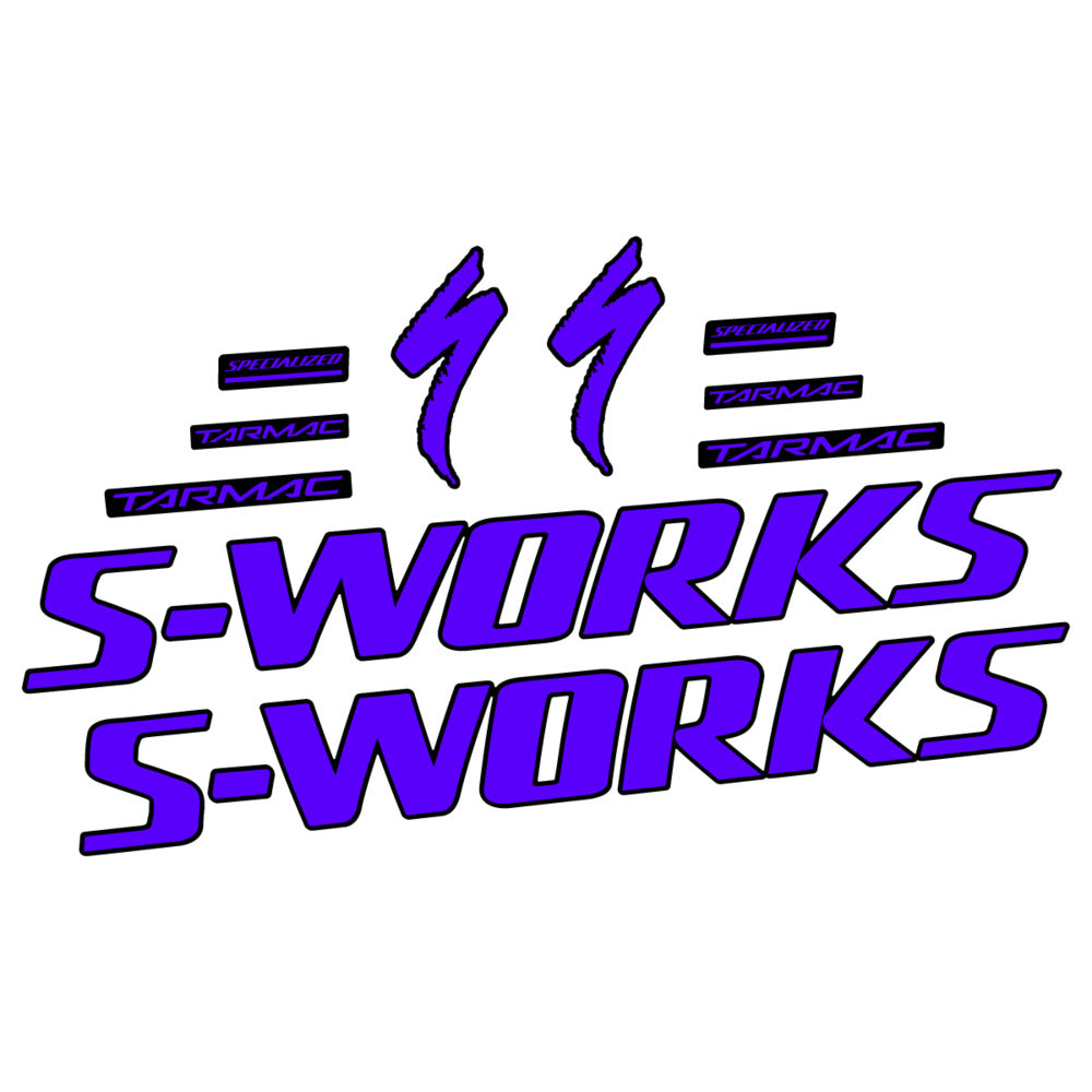 Stickers for Specialized S-Works Tarmac, Frame vinyl decals - Reflex Blue