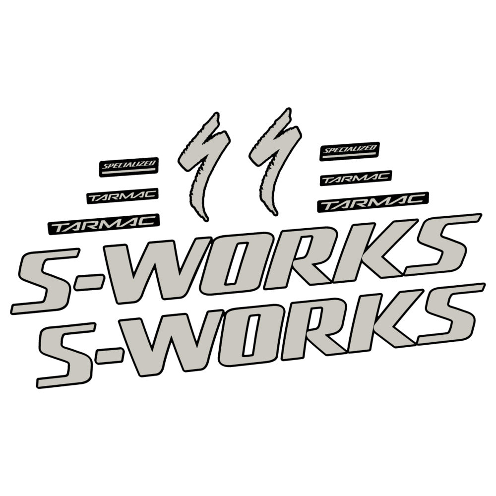 Stickers for Specialized S-Works Tarmac, Frame vinyl decals - Light Grey