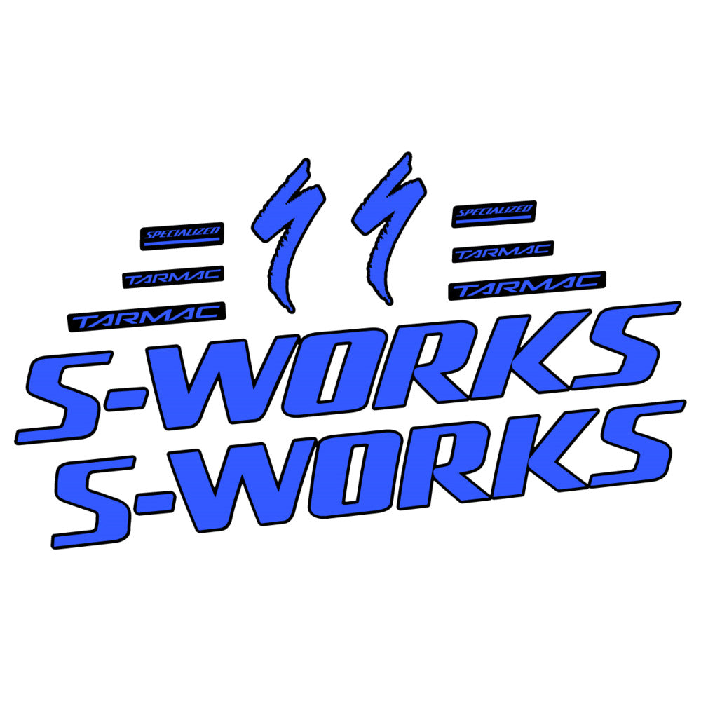 Stickers for Specialized S-Works Tarmac, Frame vinyl decals - Medium Blue