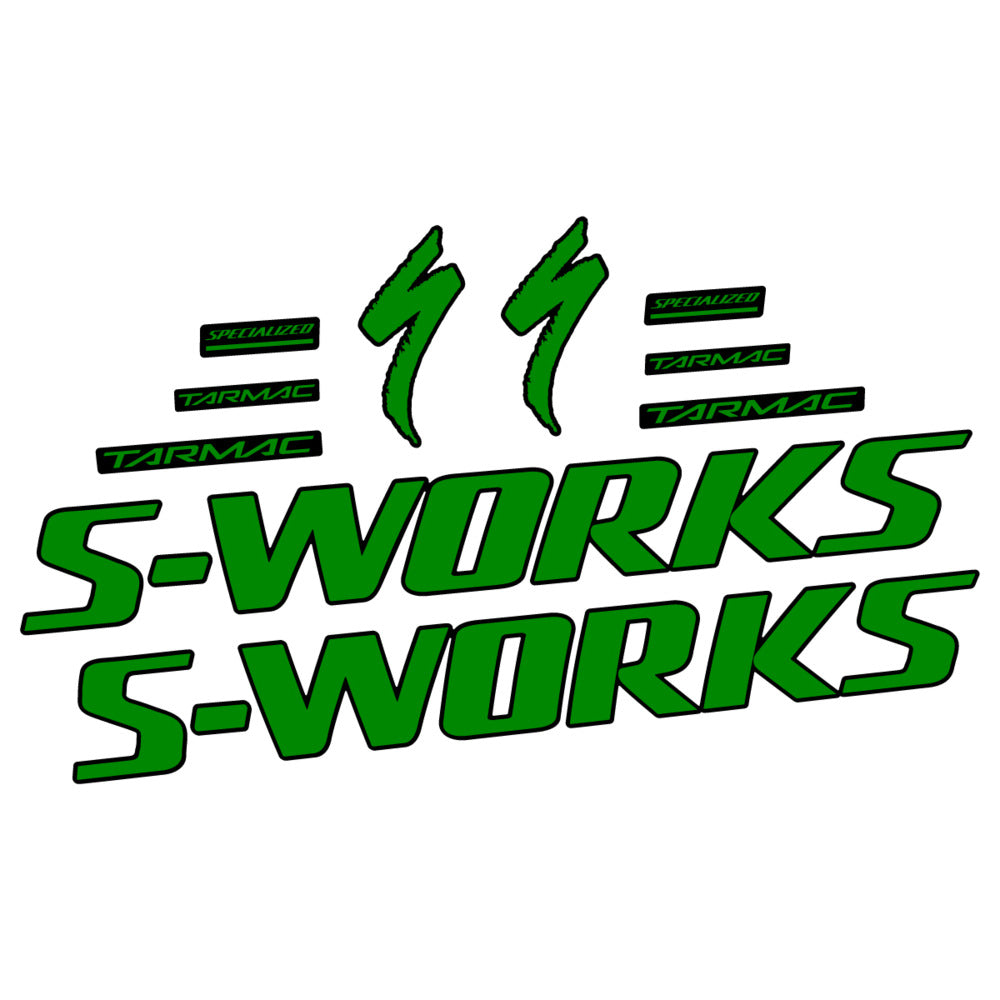 Stickers for Specialized S-Works Tarmac, Frame vinyl decals - Medium Green