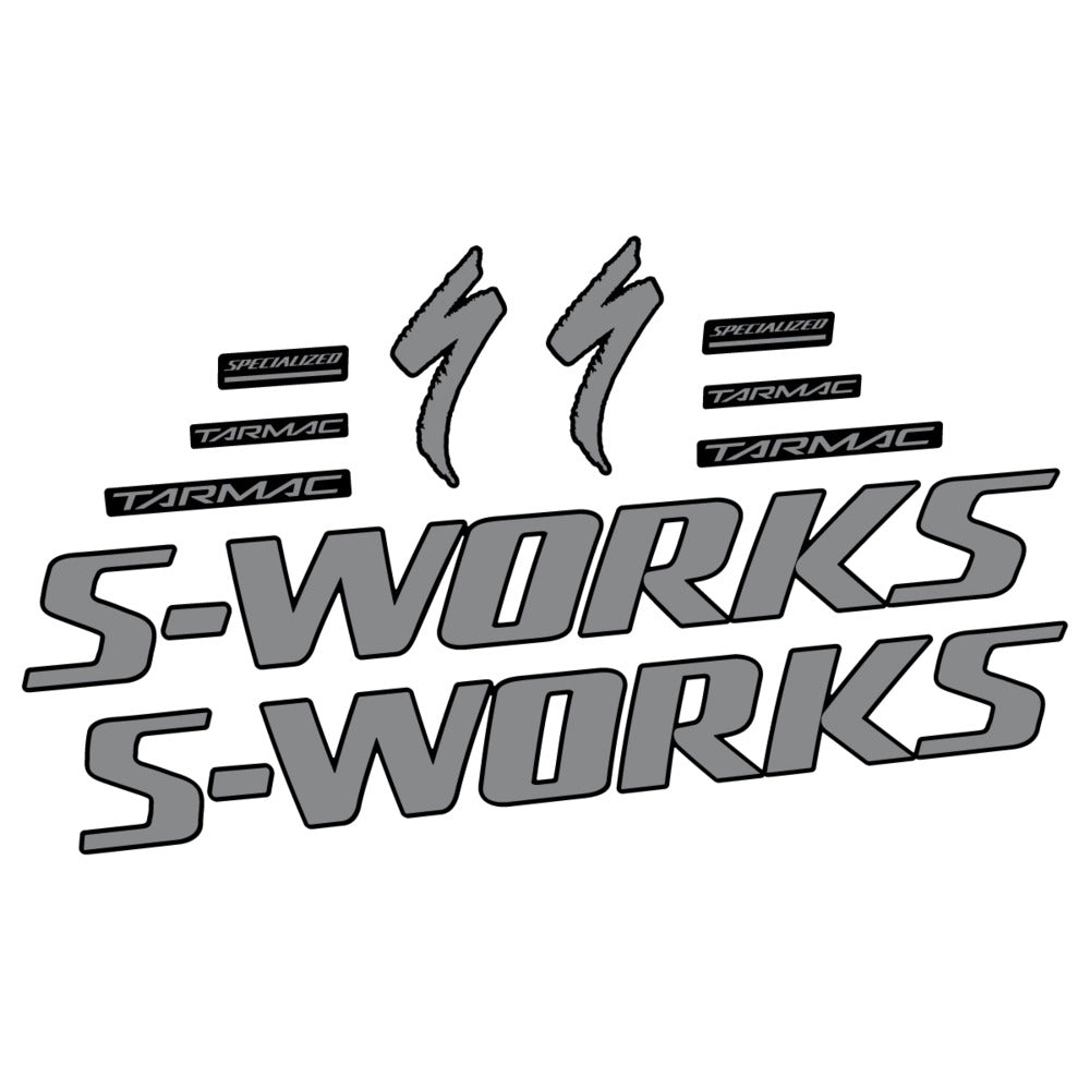 Stickers for Specialized S-Works Tarmac, Frame vinyl decals - Traffic Grey