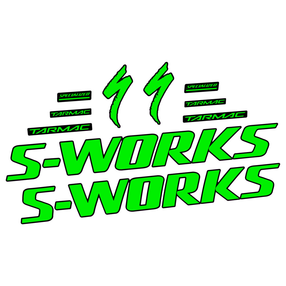 Stickers for Specialized S-Works Tarmac, Frame vinyl decals - Neon Green