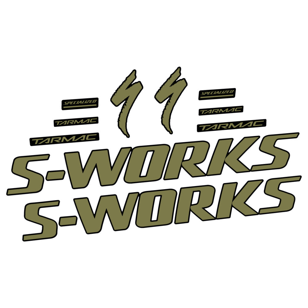 Stickers for Specialized S-Works Tarmac, Frame vinyl decals - Khaki
