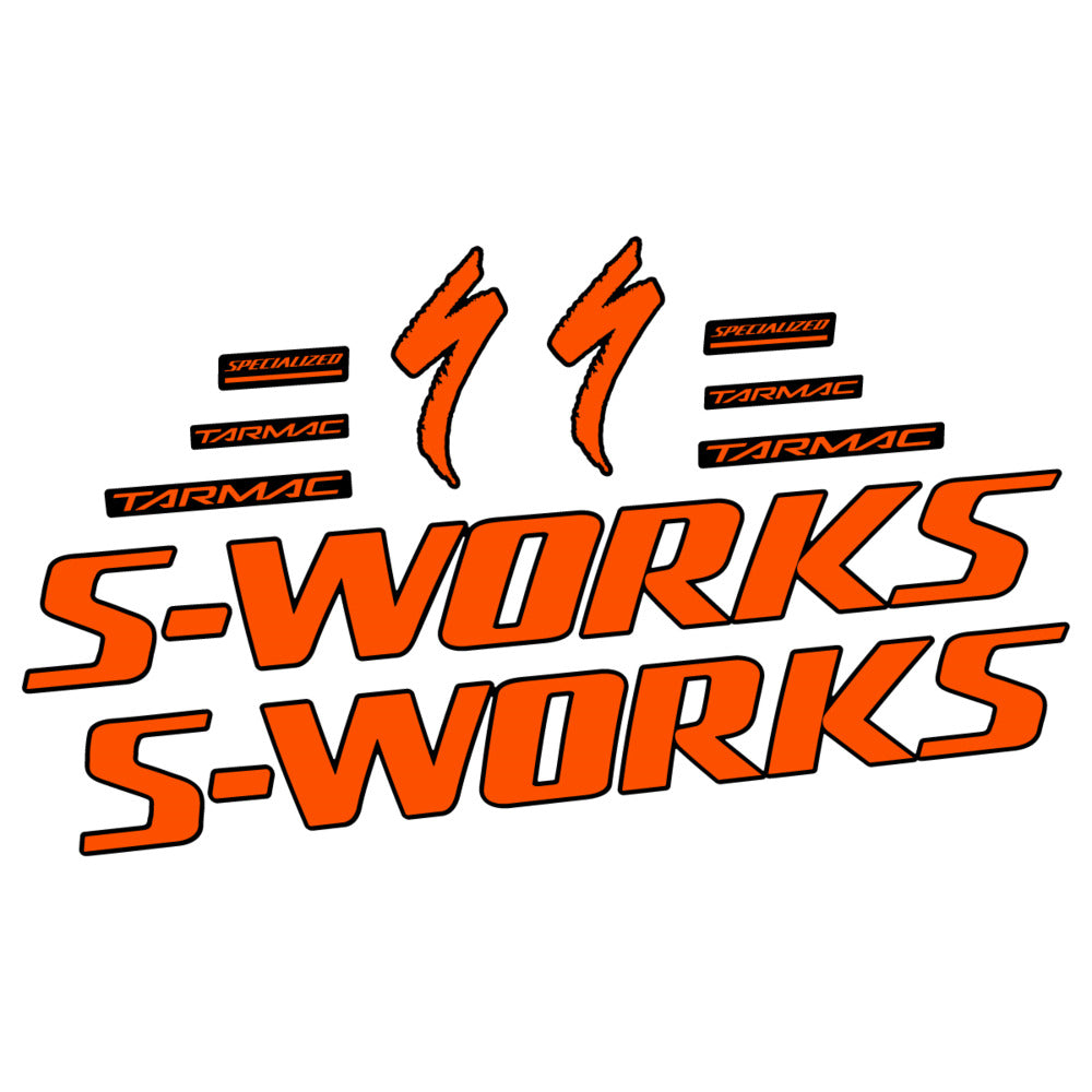 Stickers for Specialized S-Works Tarmac, Frame vinyl decals - Orange