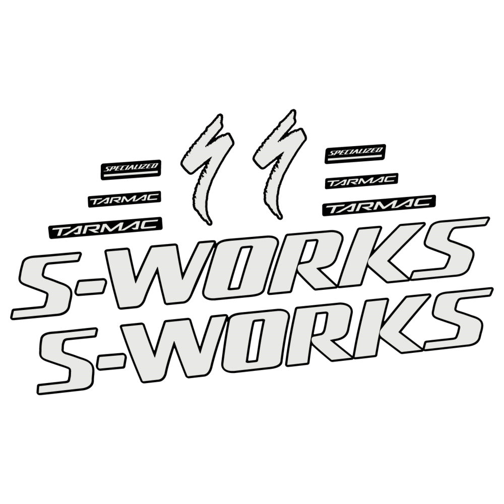 Stickers for Specialized S-Works Tarmac, Frame vinyl decals - Pearl Grey