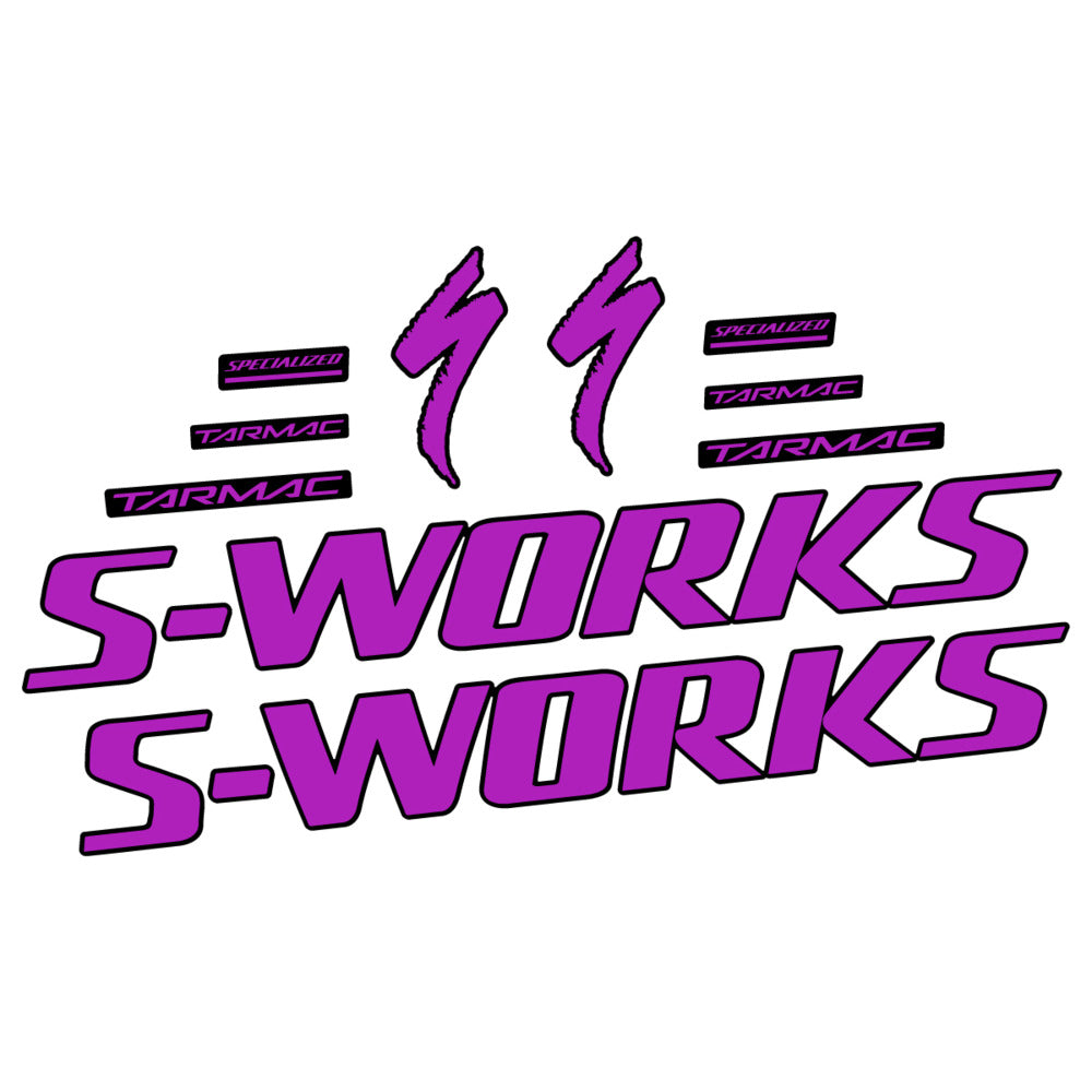 Stickers for Specialized S-Works Tarmac, Frame vinyl decals - Violet Pink