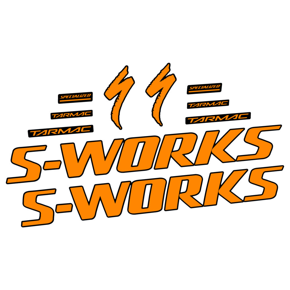 Stickers for Specialized S-Works Tarmac, Frame vinyl decals - Saffron Yellow
