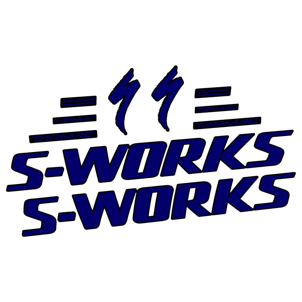 Stickers for Specialized S-Works Tarmac, Frame vinyl decals - Scandinavian Blue