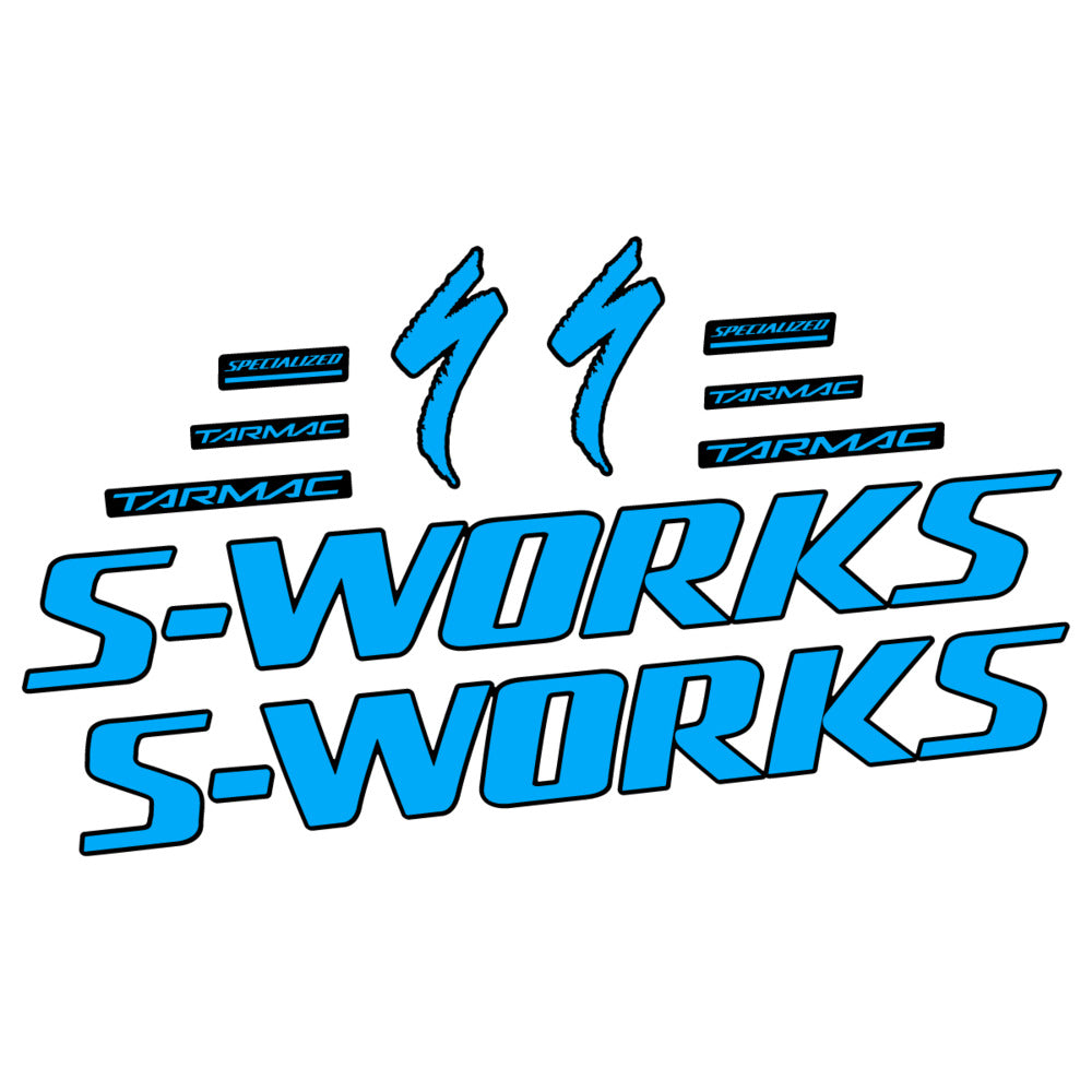 Stickers for Specialized S-Works Tarmac, Frame vinyl decals - Light Blue