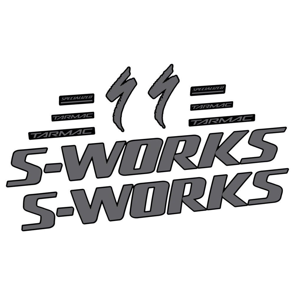 Stickers for Specialized S-Works Tarmac, Frame vinyl decals - Medium Grey