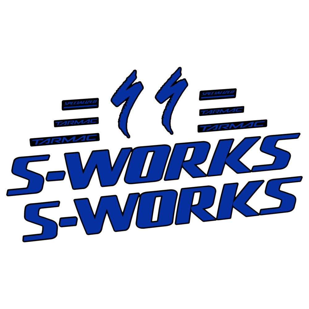 Stickers for Specialized S-Works Tarmac, Frame vinyl decals - Ultramarine Blue