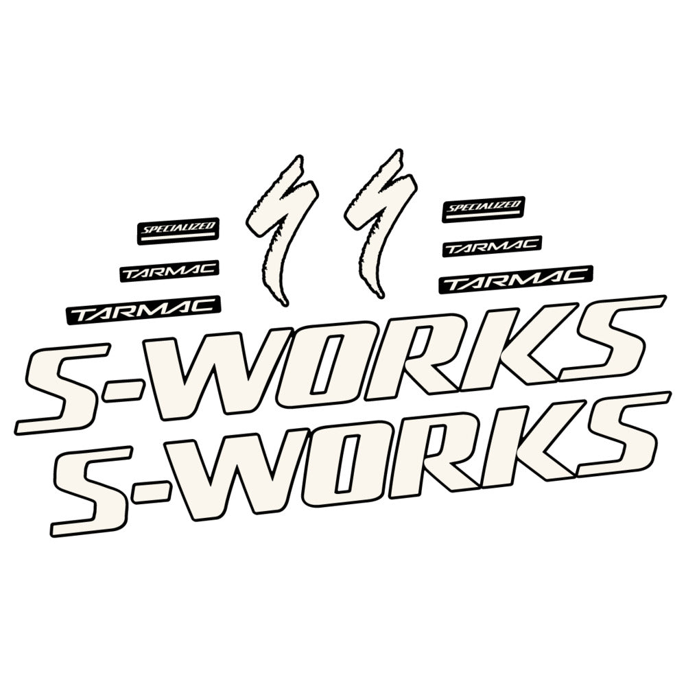 Stickers for Specialized S-Works Tarmac, Frame vinyl decals - Bone White