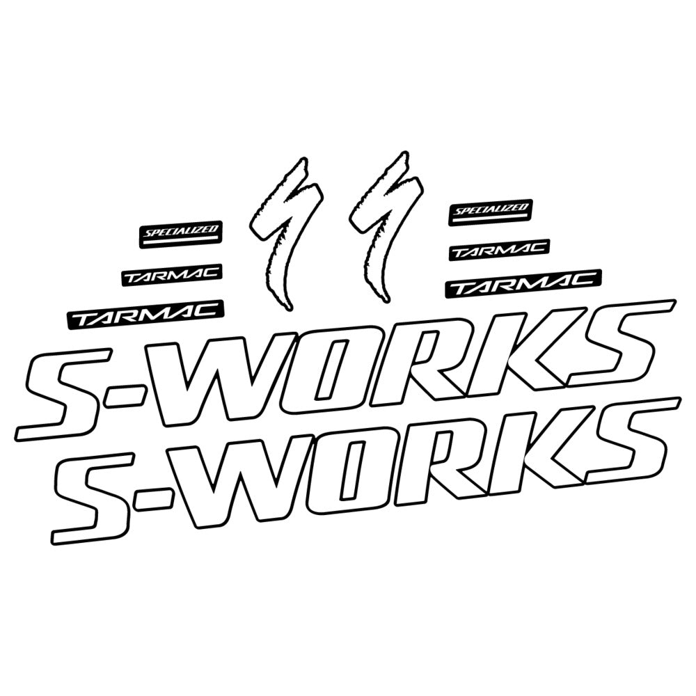 Stickers for Specialized S-Works Tarmac, Frame vinyl decals - White