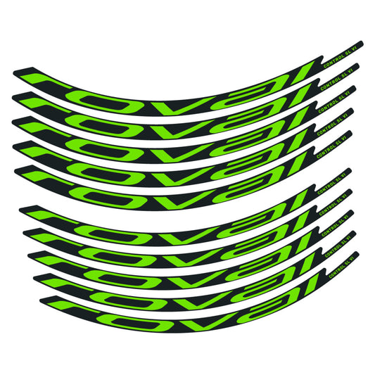 Stickers for Roval Control SL VI 350 2026, Mountain Wheel vinyl decals - Apple Green