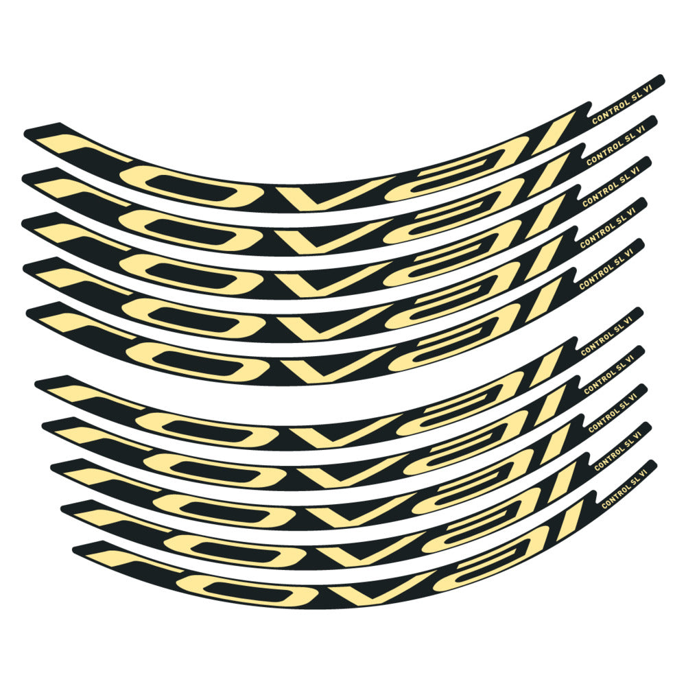 Stickers for Roval Control SL VI 350 2026, Mountain Wheel vinyl decals - Cream