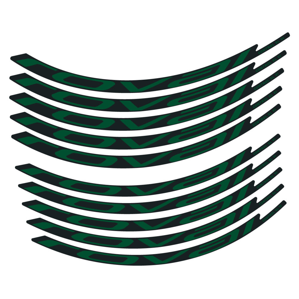 Stickers for Roval Control SL VI 350 2026, Mountain Wheel vinyl decals - Dark Green