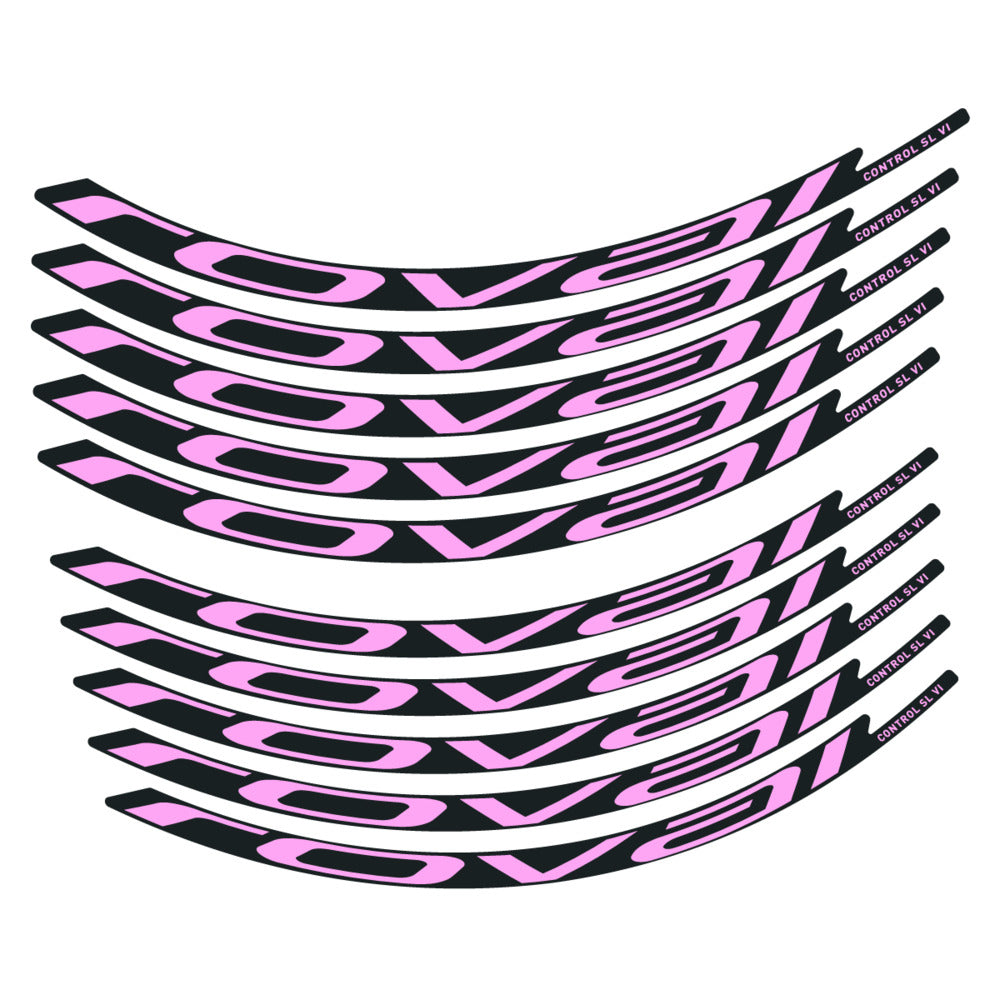 Stickers for Roval Control SL VI 350 2026, Mountain Wheel vinyl decals - Light Lilac