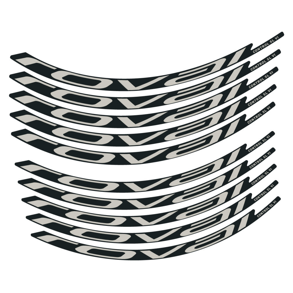 Stickers for Roval Control SL VI 350 2026, Mountain Wheel vinyl decals - Light Grey