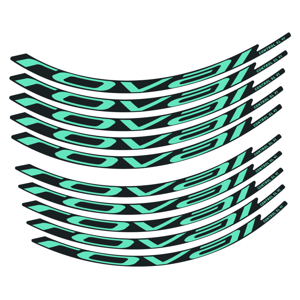 Stickers for Roval Control SL VI 350 2026, Mountain Wheel vinyl decals - Mint
