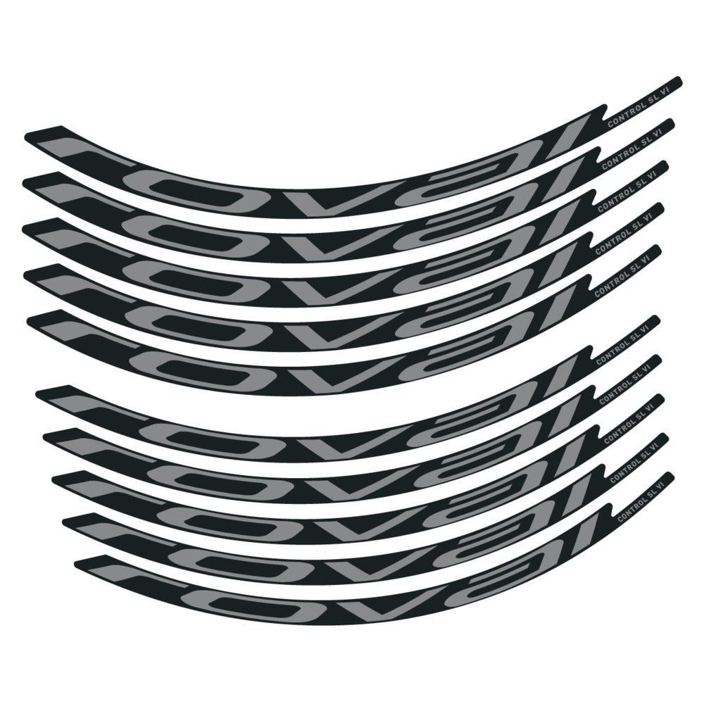 Stickers for Roval Control SL VI 350 2026, Mountain Wheel vinyl decals - Traffic Grey