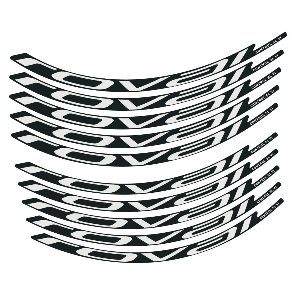 Stickers for Roval Control SL VI 350 2026, Mountain Wheel vinyl decals - Pearl Grey