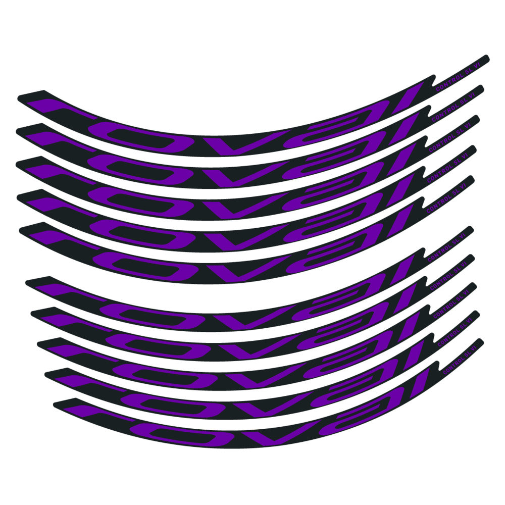 Stickers for Roval Control SL VI 350 2026, Mountain Wheel vinyl decals - Violet