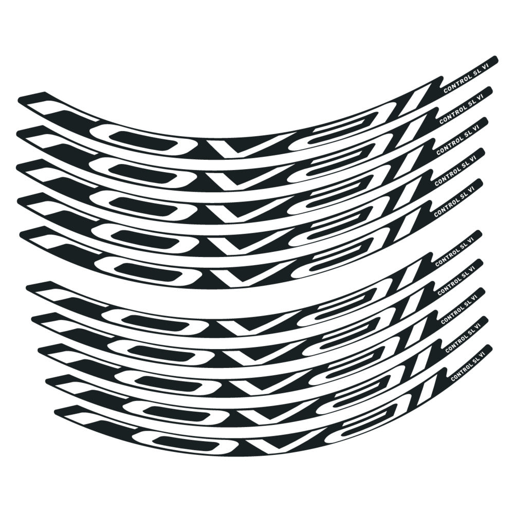 Stickers for Roval Control SL VI 350 2026, Mountain Wheel vinyl decals - White