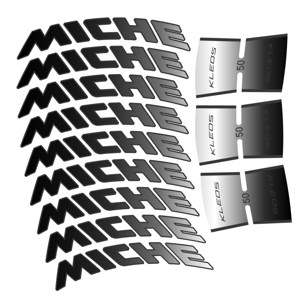 Stickers for Miche Kleos RD 50 Carbon, Road Wheel vinyl decals - Black
